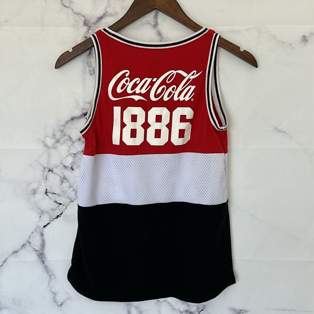 COCA-COLA Red White Mesh Black Athletic Tank Top Size XS - Picture 6 of 11
